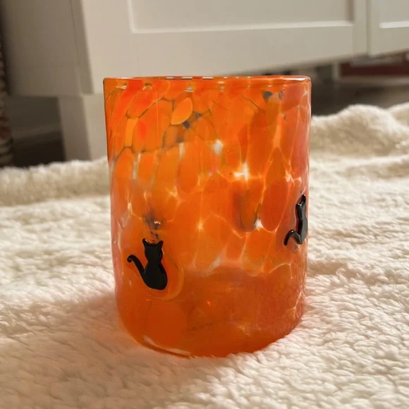 Viral Anthropologie Halloween icon juice glass cat SOLD OUT rare - Picture 4 of 4